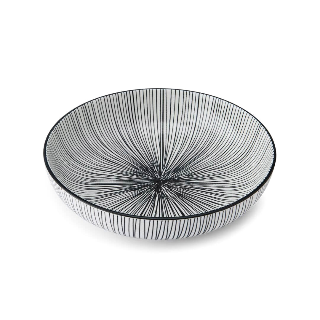 Mikasa 21cm Pasta Bowl Black Stripe